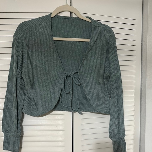 Women's Ribbed Knit Cardigan Sweater - Picture 1 of 4